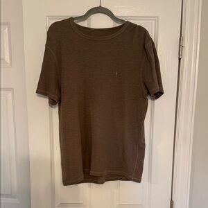 All Saints Chocolate Brown Short Sleeve Knit Tee